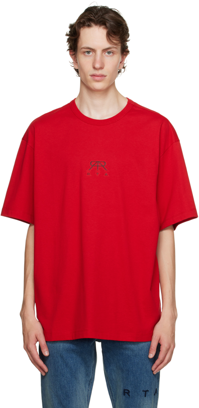Rta Red Oversized T-shirt In Cherry