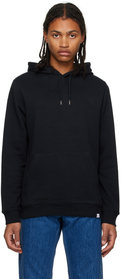 Norse Projects Navy Vagn Hoodie In Dark Navy