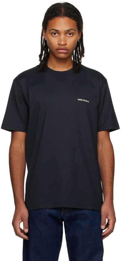 Norse Projects Navy Johannes T-shirt In Dark Navy