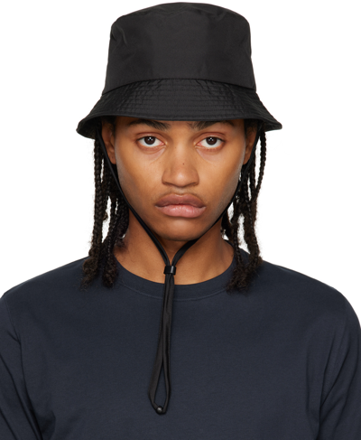 Norse Projects Gore-tex Logo-print Bucket Hat In Black