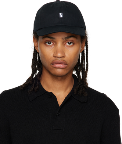 Norse Projects Twill Sports Cap In Black