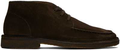 Drake's Brown Crosby Desert Boots In Dark Brown