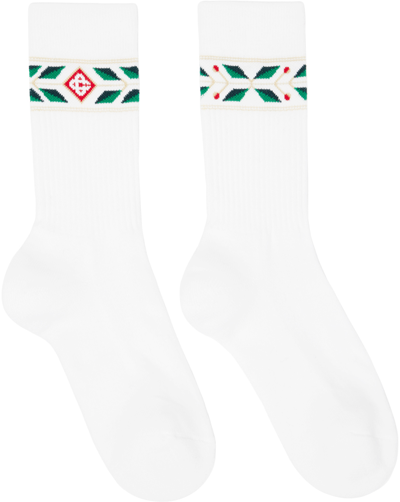 Casablanca White Laurel Socks In 白色