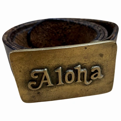 Marketplace 70s Aloha Belt In Brown