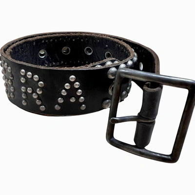 Marketplace 70s Libra Studded Belt In Black