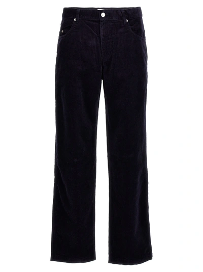 Marant Corduroy Straight-leg Trousers In Blue