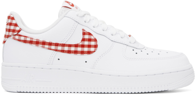 Nike Air Force 1 07 LV8 Leather White, Purple and Red Sneaker Editorial  Stock Image - Image of exercise, kicks: 181758954