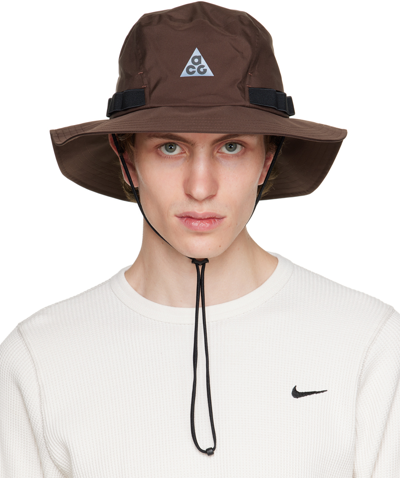 Nike Unisex Apex Acg Bucket Hat In Brown