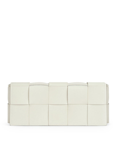 Bottega Veneta Women Cassette Pochette With Chain In White