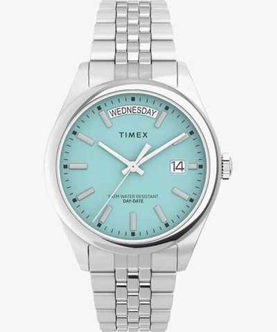 Pre-owned Timex Ice Blue Collection Legacy Day Date 36㎜