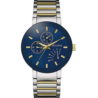 Pre-owned Bulova Men's Futuro Blue Dial Watch - 98c123