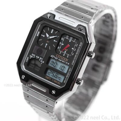 Pre-owned Citizen Collection Jg2126-69e Record Label Thermo Sensor Watch Ana-digi Temp
