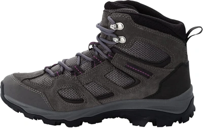 Pre-owned Jack Wolfskin Women's Vojo 3 Wt Texapore Mid W Outdoor Shoes In Tarmac Grey/pink