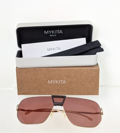Pre-owned Mykita Brand Authentic  Sunglasses Mylon Hybrid Cayenne Col. 307 Gold Frame In Pink