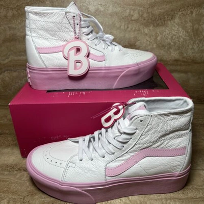 Pre-owned Vans X Barbie Sk8 Hi Tapered Stackform Shoes Womens Size 6-9 In White