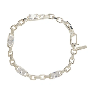 Hatton Labs Silver Solitaire Bracelet In Silver_white