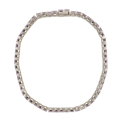 Hatton Labs Emerald Cut Tennis Bracelet In Silver_lilac