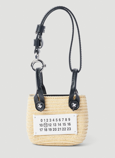 Maison Margiela Women Raffia Micro Handbag In Cream