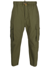 DSQUARED2 GREEN CARGO TROUSERS WITH DRAWSTRING