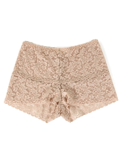 Hanky Panky Retro Lace Hot Pant Chai In Brown
