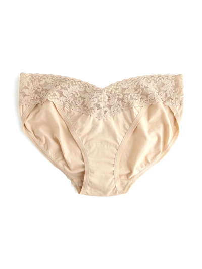 Hanky Panky Supima® Cotton V-kini In Brown