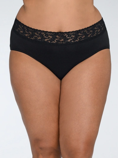 Hanky Panky Plus Size Supima® Cotton French Brief In Black