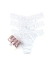 HANKY PANKY 3 PACK ORIGINAL RISE THONGS WHITE