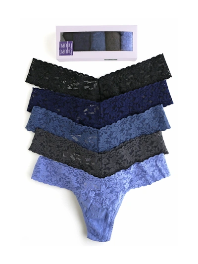 Hanky Panky 5 Pack Low Rise Thongs In Nude