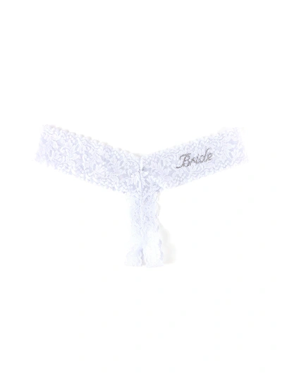 Hanky Panky Bride Crystal Crotchless Thong White