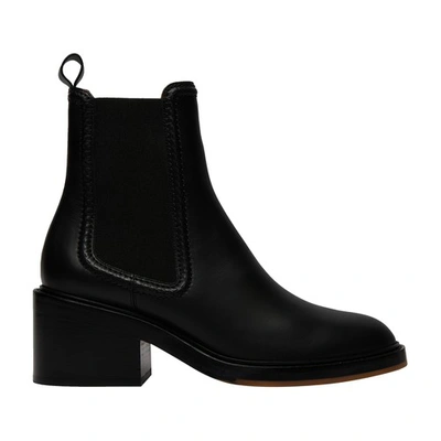 Chloé Mallo Ankle Boots In Black