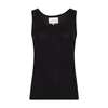 Loulou Studio + Net Sustain Limba Ribbed Organic Cotton Tank In Black