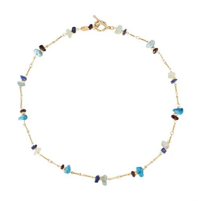 Gas Bijoux Gipsea Bamboo Necklace In Blue