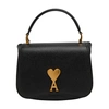 Ami Alexandre Mattiussi Grained Texture Adjustable Strap Bag Gold-tone Hardware In Black