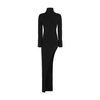 Ann Demeulemeester Cyntia Long Asymmetric High Neck Sweater In Black
