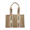 Chloé Woody Tote Bag In Cement_pink