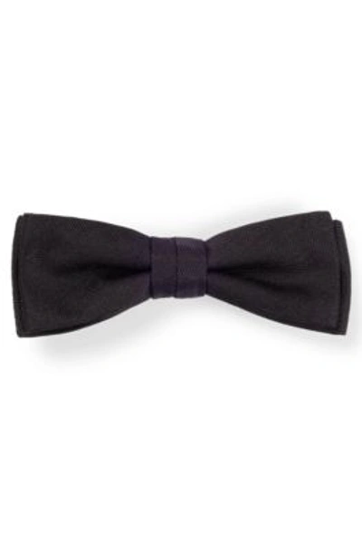 Hugo Boss Italian-made Bow Tie In Silk Jacquard In Black