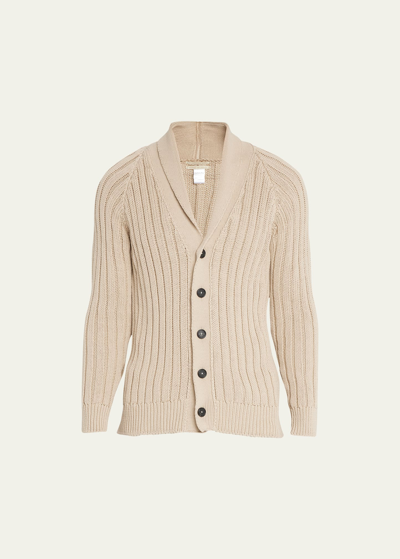 Massimo Alba Beige Steve Cardigan In Sabbia