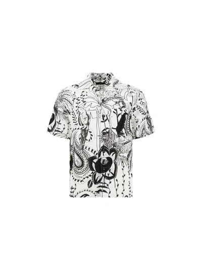 Alanui Oasis Of Imagination Bowling Shirt In White