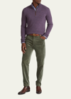 Ralph Lauren Quarter-zip Cashmere Sweater In Purple