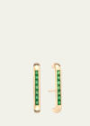 JOLLY BIJOU 14K GOLD BARRE TSAVORITE EARLOBE WRAP EARRINGS