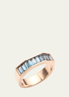 Jolly Bijou 14k Rose Gold Otto Blue Topaz Ring In Rg