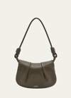 Loewe Paseo Convertible Leather Shoulder Bag In 3969 Dark Khaki G