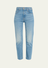 Mother The Insider Sneak High-waisted Bootcut Jeans In Loafers And Lassos In Kitty Corner