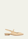 Vince Venice Leather Slingback Ballerina Flats In Macadamia