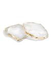 Anna New York Kivita Set Of 2 Coasters In Crystal Gld