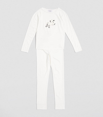 Smalls Merino Kids'  Fluffy Lamb Pyjama Set (3-8 Years) In Ivory