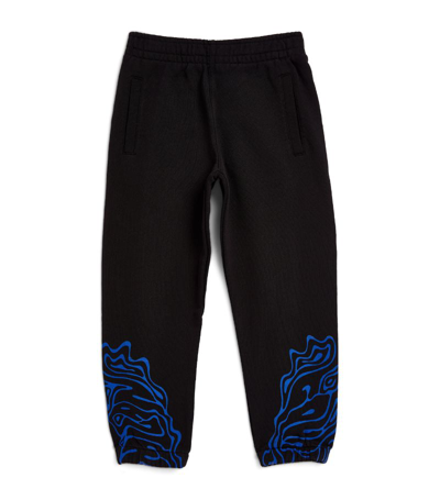 Marcelo Burlon County Of Milan Kids' Fluid Wings Cotton Track Pants In Black