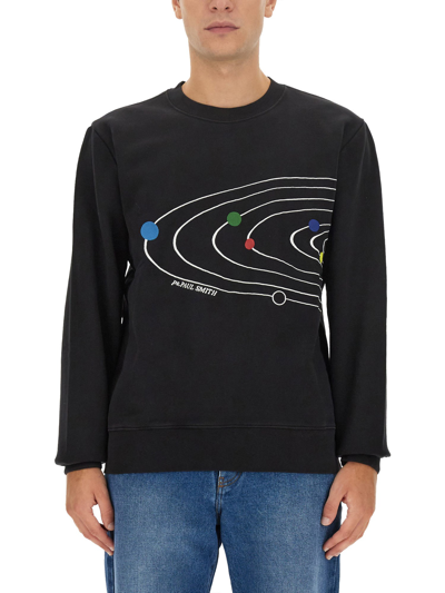 Ps By Paul Smith Sweatshirt With Solar System Print In Black