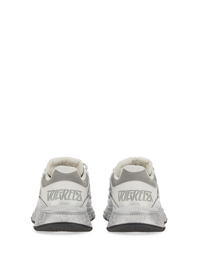 Versace Trigrecha Sneaker In Silver