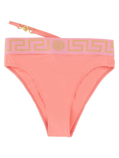 Versace Bikini Briefs With "medusa" Greek Border '95 In Pink